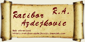 Ratibor Azdejković vizit kartica